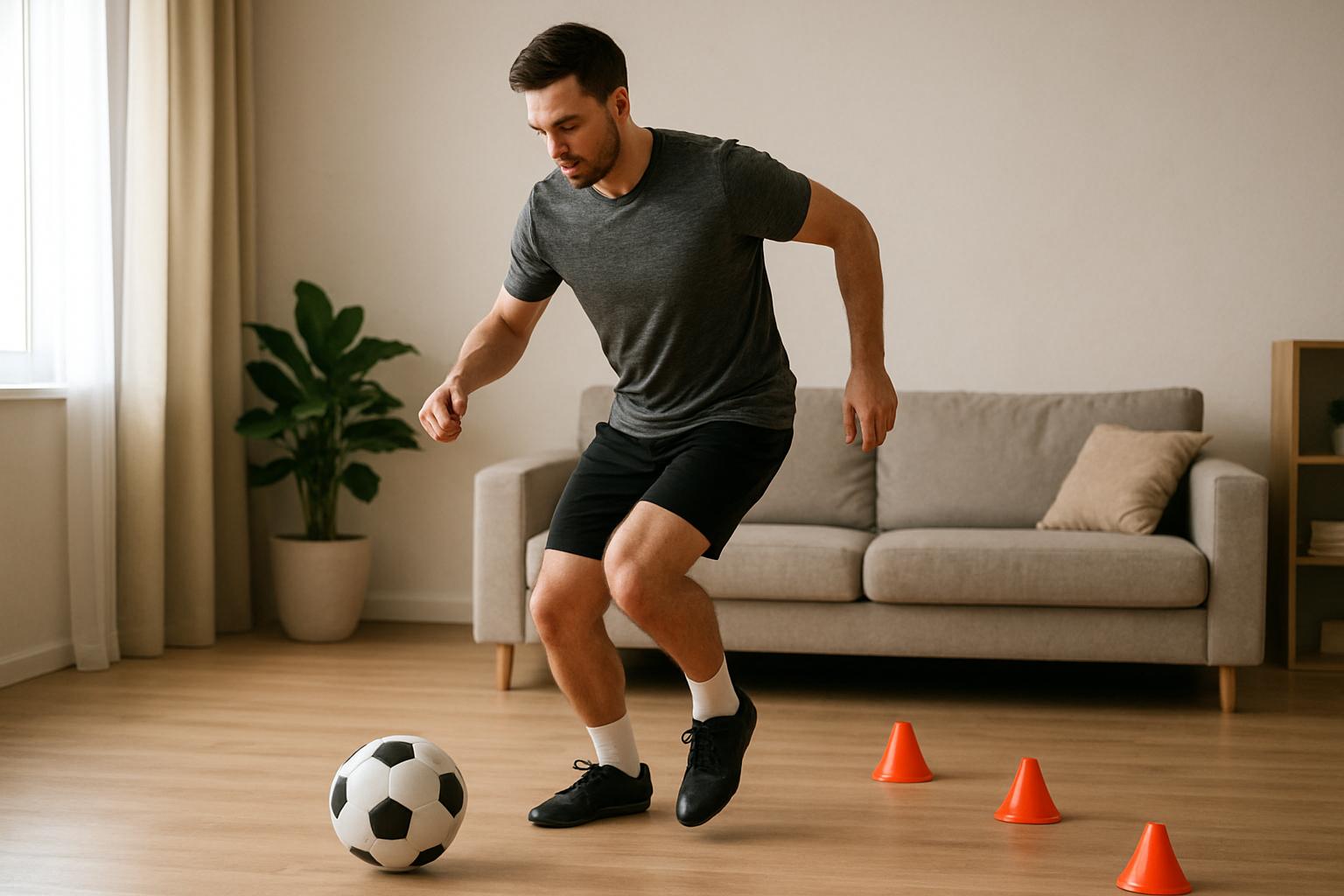 Trening techniki piłkarskiej w domu. Drille domowe: krótkie sesje budujące technikę Trening techniki piłkarskiej w domu. Drille domowe: krótkie sesje budujące technikę